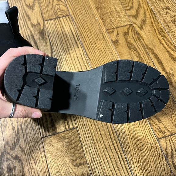 TOMS Black Heeled Ankle Boots size 10 - Picture 5 of 8